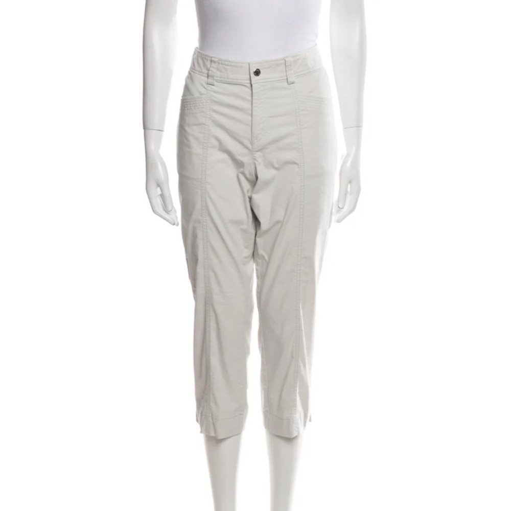Bogner off-white straight leg capri pants